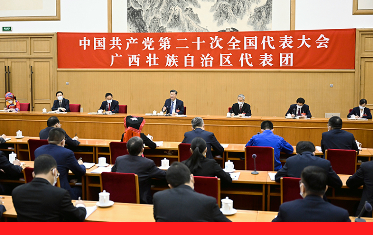 习近平参加党的二十大广西代表团讨论