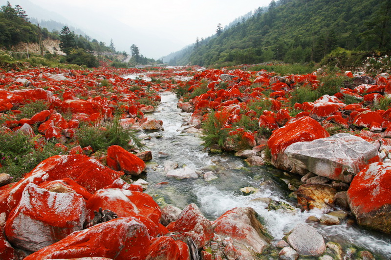 红石滩_海螺沟红石滩_红石沟_淘宝助理